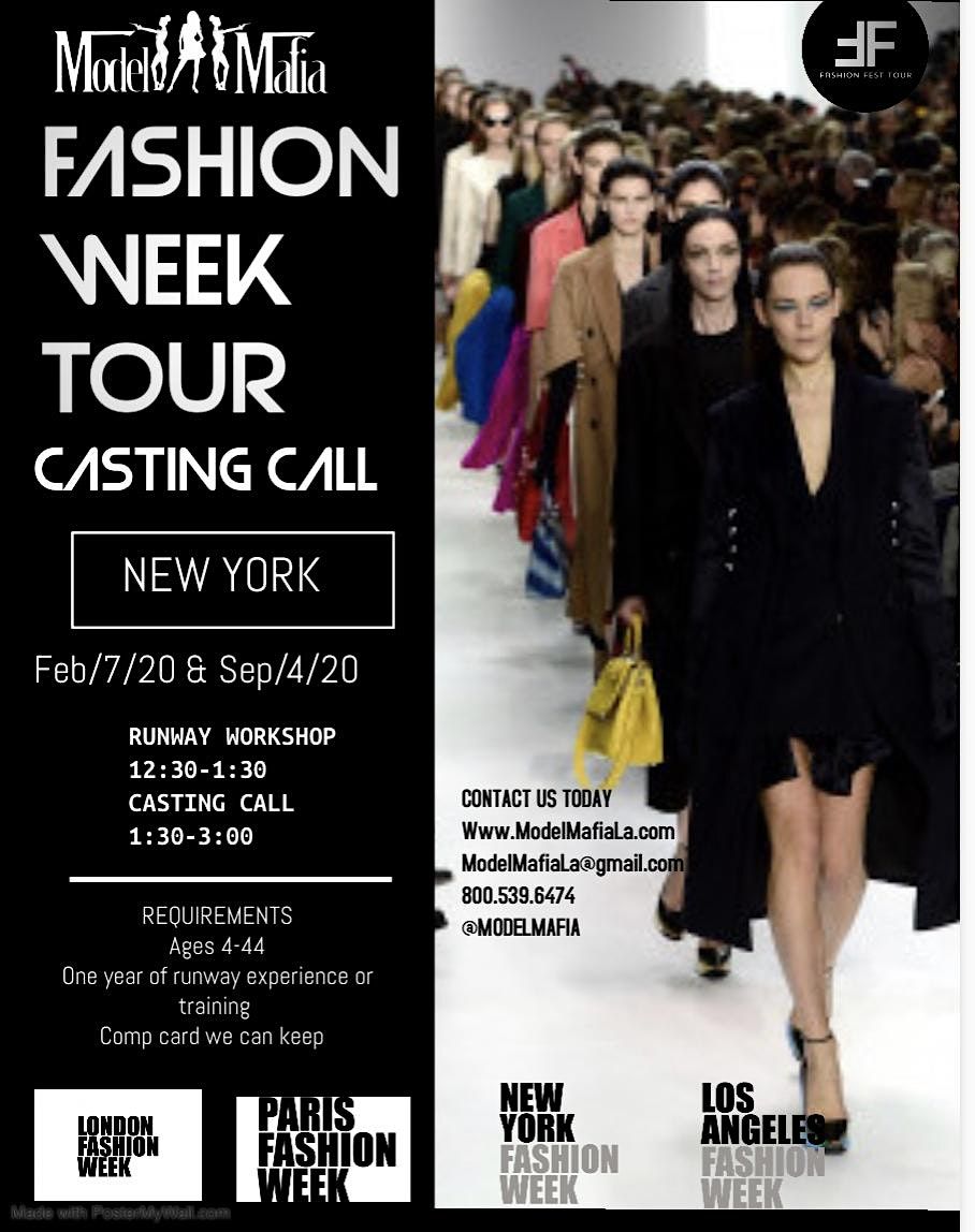 New York Fashion Week Audition And Run Way Bootcamp February 7 To September 10 Online Event Allevents In Nyfw 2022 Free Events