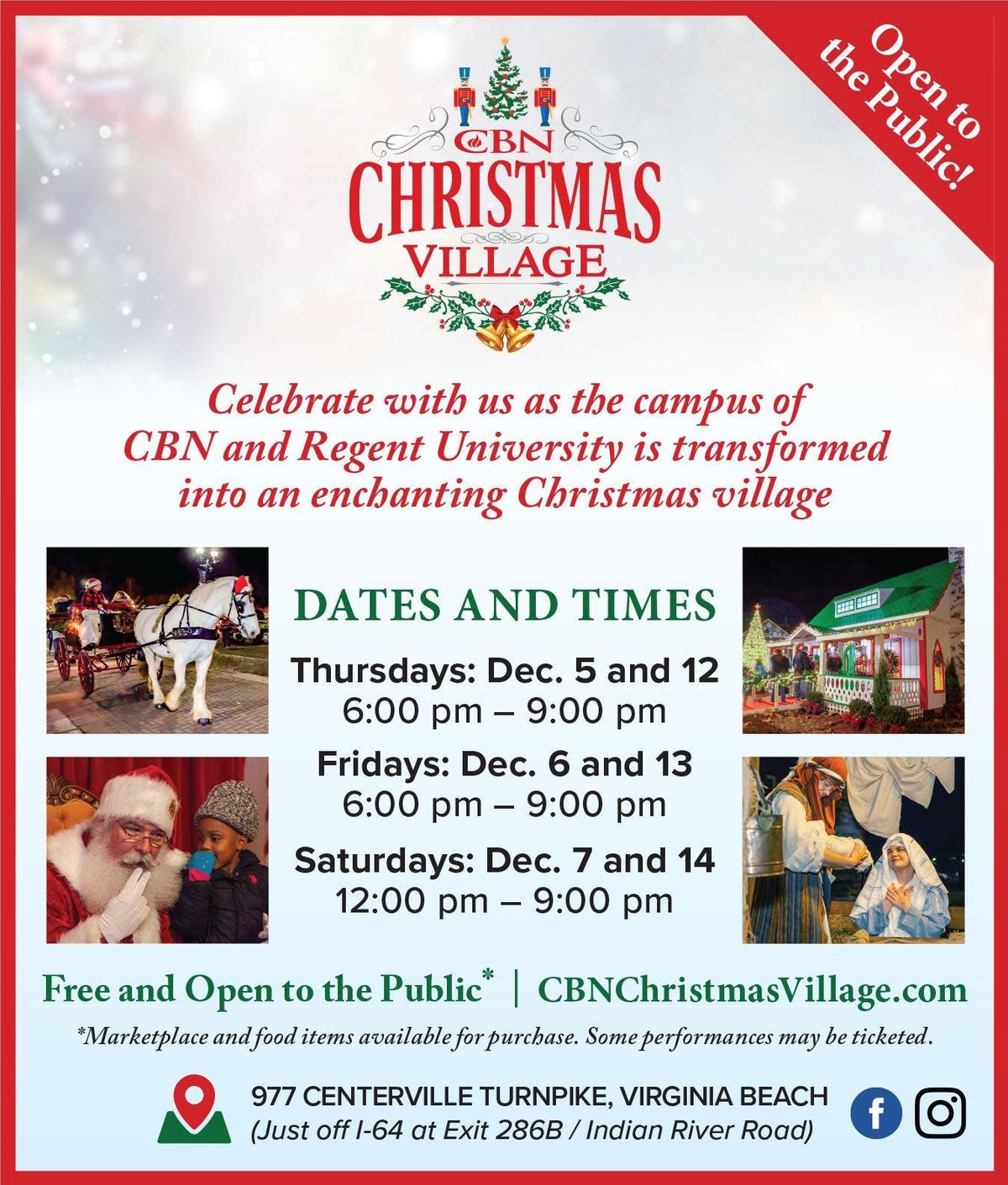 CBN Christmas Village, CBN and Regent University, Virginia Beach