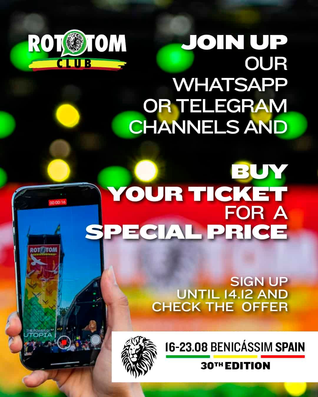 Rototom Music Festival 2025 - 8-Day Pass Tickets, 16 August | Event in Benicasim | AllEvents
