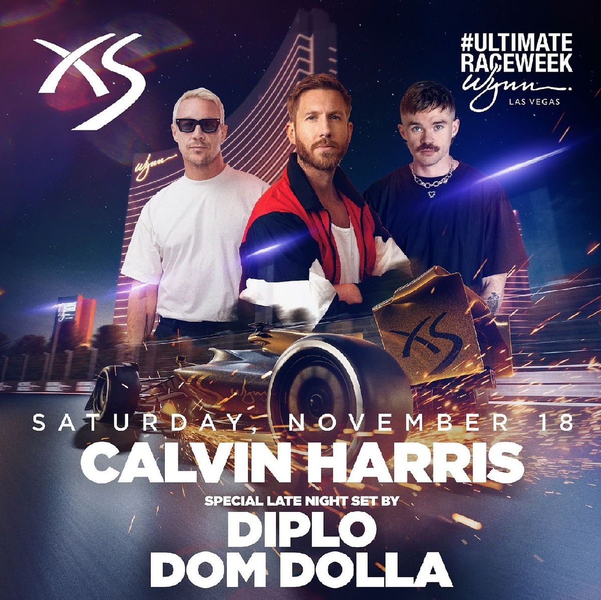 Calvin Harris with Diplo at Pier 80 Warehouse