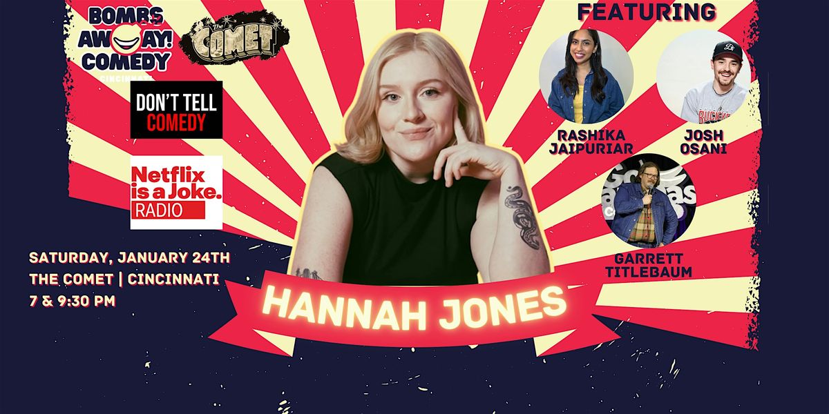 Comedy At The Comet | HANNAH JONES, 24 January | Event in Cincinnati | AllEvents