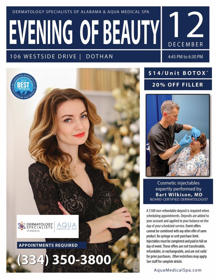 Evening of Beauty— Dothan, Aqua Medical Spa (Dothan), December 12 2023