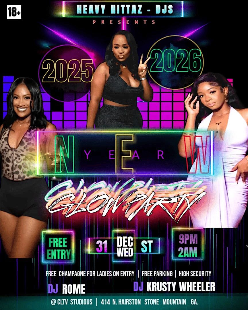 HEAVY HITTAZ-DJS NYE GLOW PARTY, 31 December | Event in Stone Mountain | AllEvents