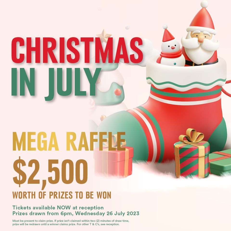Christmas in July MEGA RAFFLE, Silks Darwin, 26 July 2023 | AllEvents.in