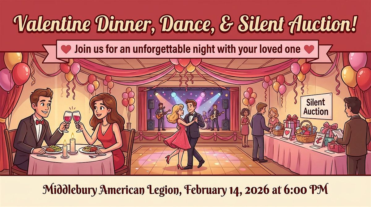Valentine Dinner, Dance, & Silent Auction With Live Music by Magnetic Horse