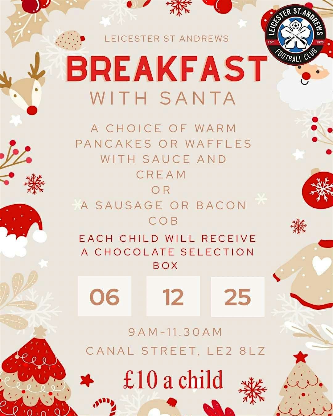 Breakfast With Santa, 6 December | Event in Leicester | AllEvents