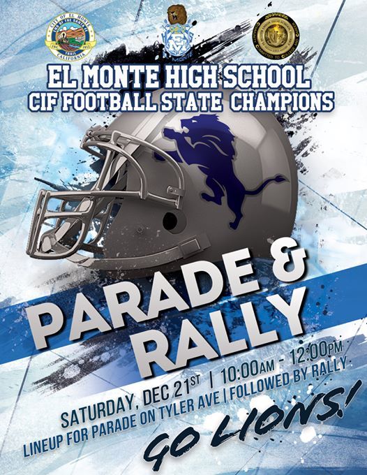El Monte Cif Football State Champion Parade Rally At El Monte