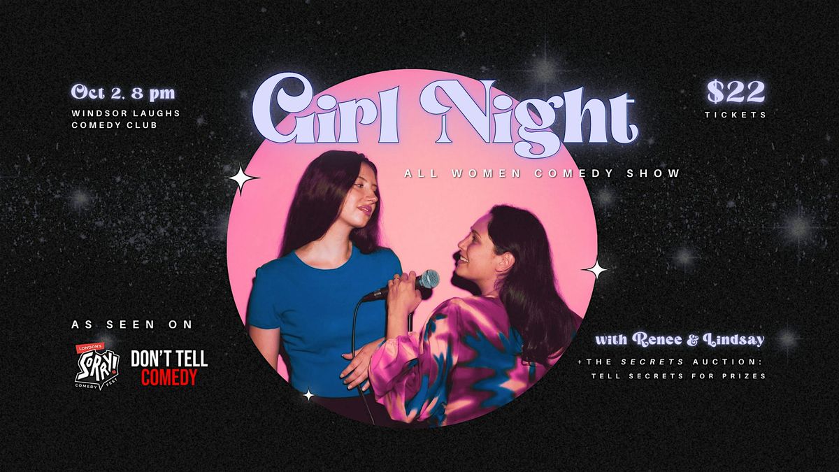 Girl Night on Tour! All-women LIVE Comedy At Tipsy Toucan (Oct 2nd)