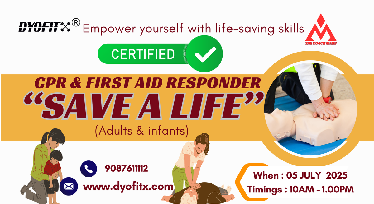 Get Certified &quot;Life-Saving Skills: Master CPR and AED Techniques in our Hands-On Workshop!&quot;, 5 July