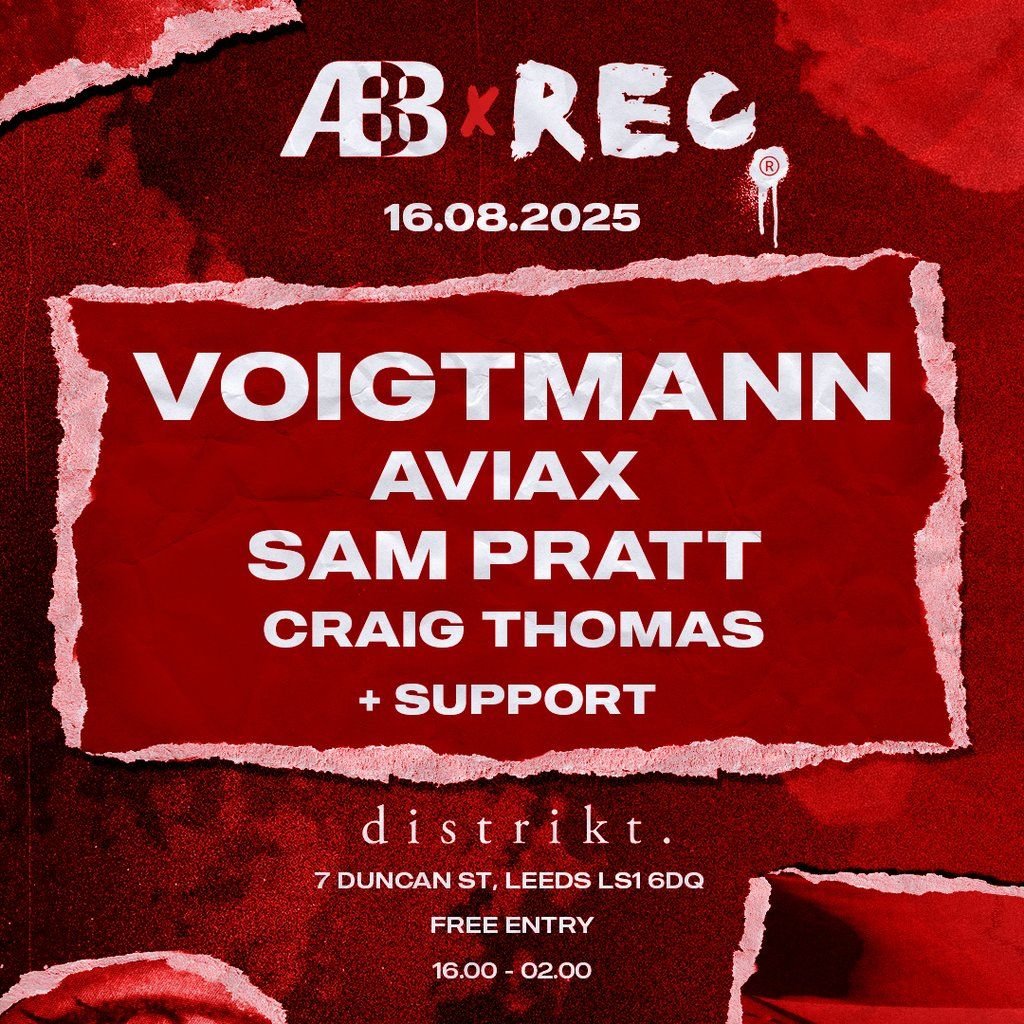 ABB X RECOGNISE - Voigtmann, Residents + support, 16 August | Event in Leeds | AllEvents
