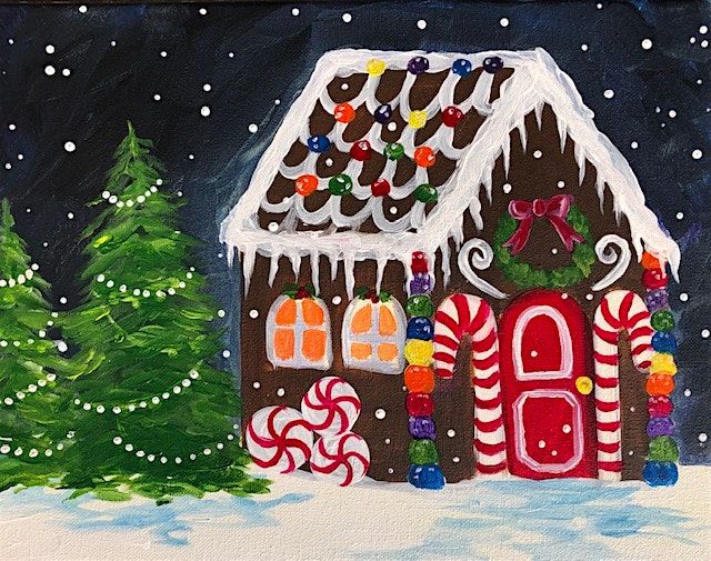 Let’s build a Gingerbread house at this fun interactive paint and sip paint, 8 December | Event in Sacramento