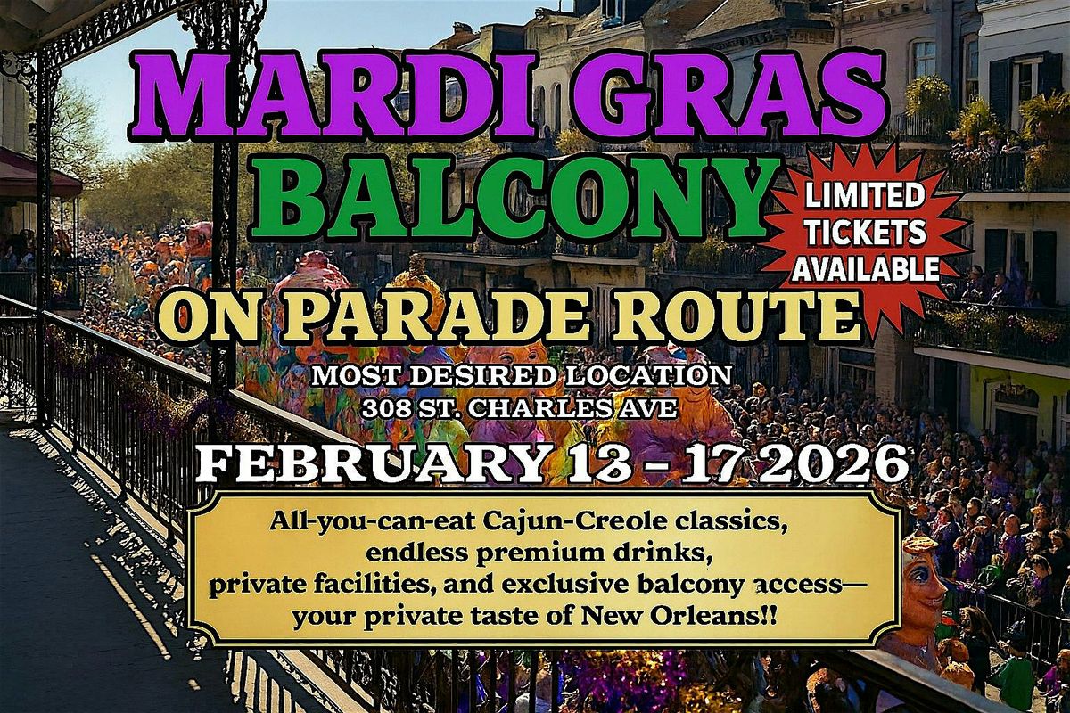 ***Mardi Gras Balcony Experience @ DAISY DUKES** 30% OFF CODE (BLACKFRIDAY), 11 February | Event in New Orleans