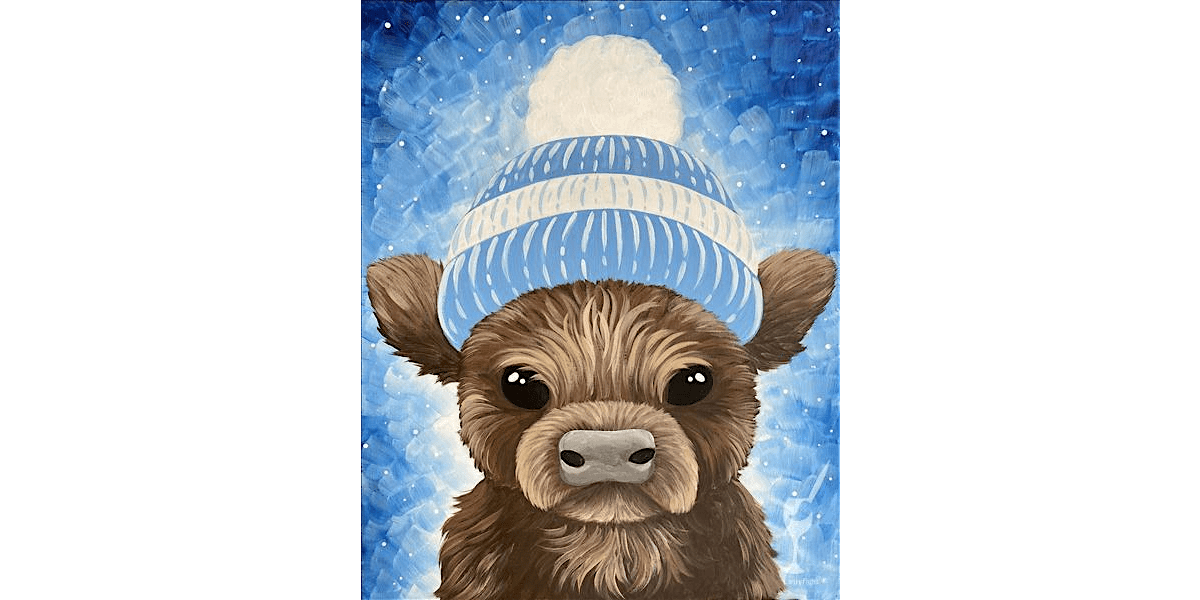 Winter Highland Calf - Paint and Sip in Houston | Classpop!™, 10 December | Event in Pasadena | AllEvents