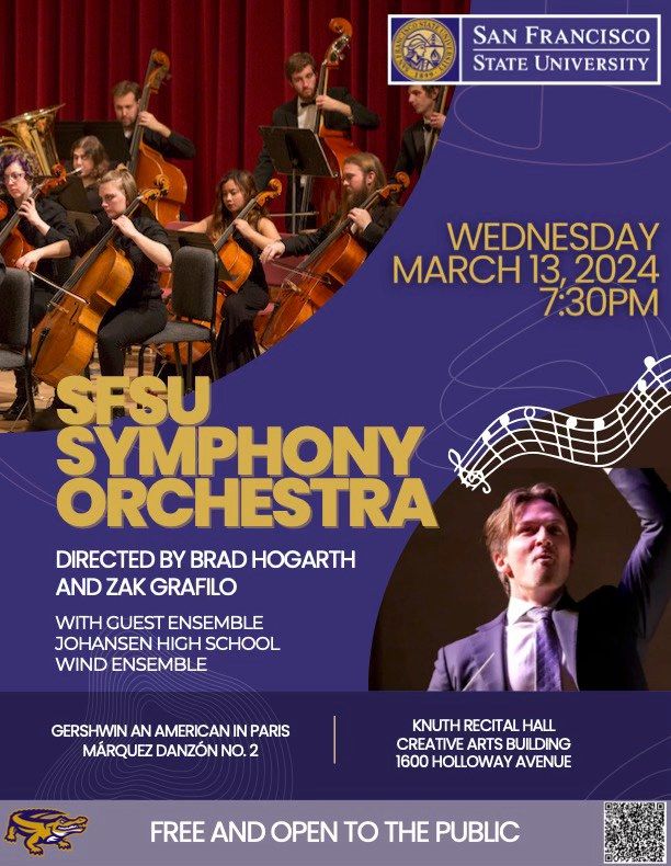 SFSU Orchestra and Wind Ensemble concert American in Paris! , Knuth