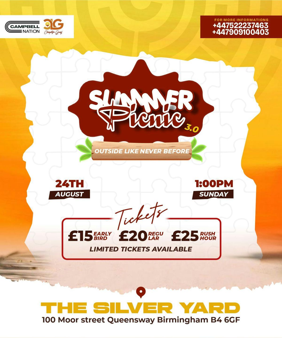 SUMMER PICNIC PARTY-The Rooftop Experience , 24 August | Event in Birmingham | AllEvents