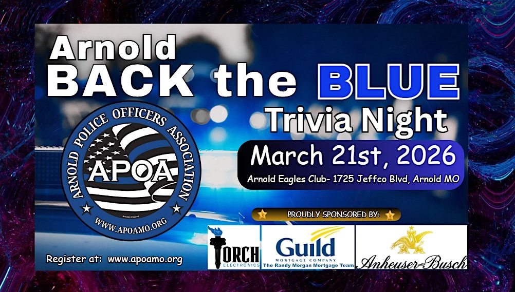 Arnold Back the Blue Trivia, 21 March | Event in Arnold | AllEvents