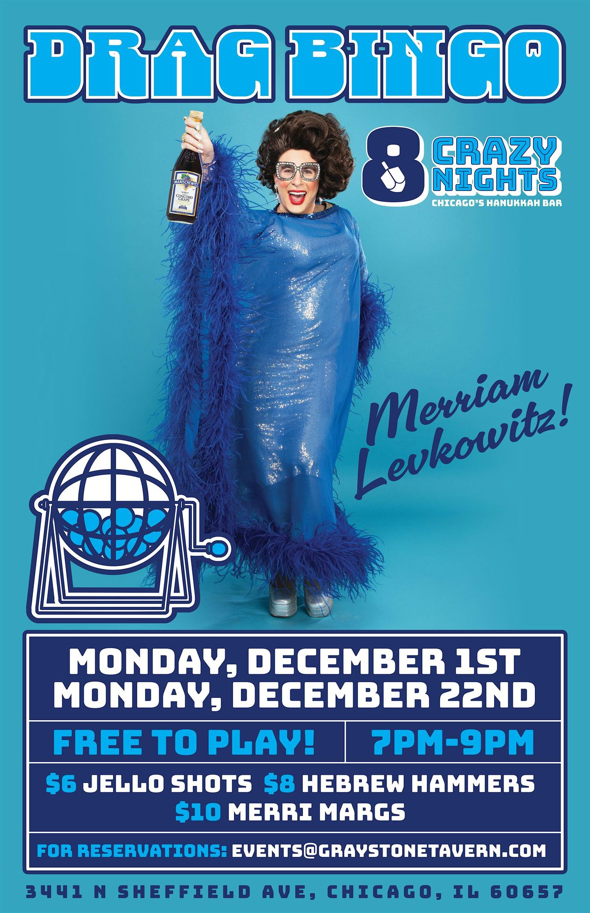 Free Drag Bingo at Graystone Tavern's 8 Crazy Nights, 22 December | Event in Chicago | AllEvents