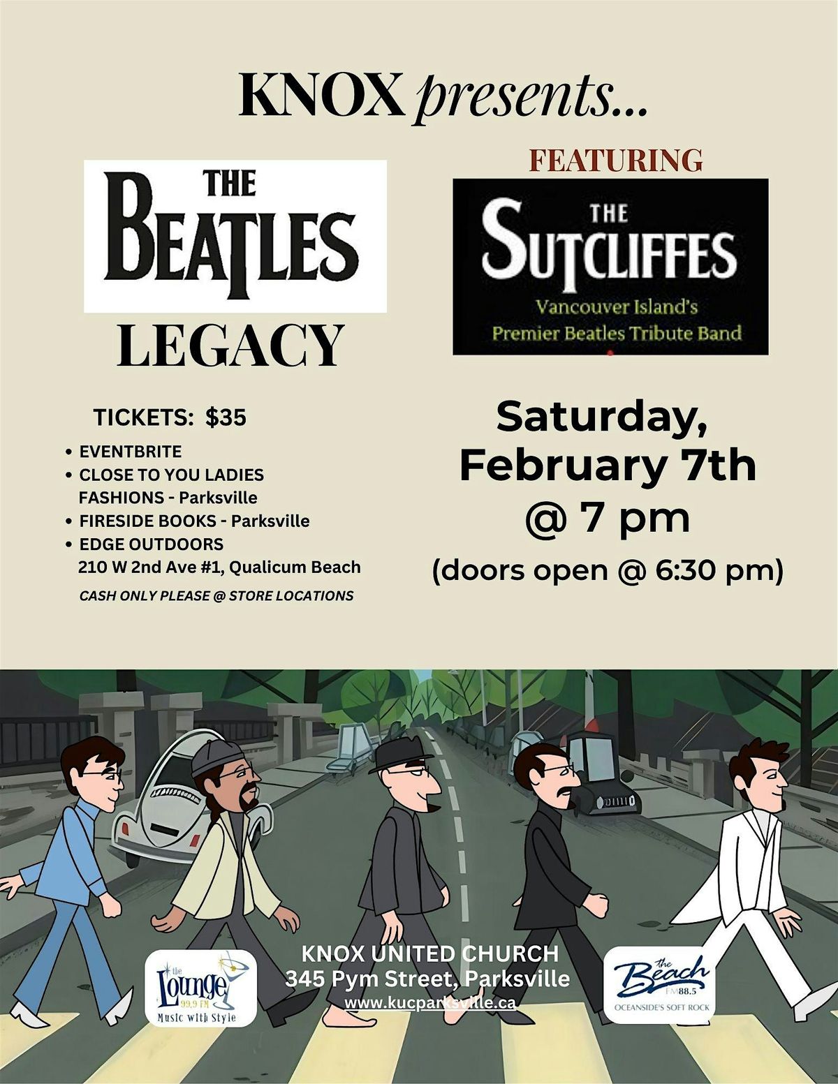 Knox presents...The Beatles Legacy, featuring The Sutcliffes.