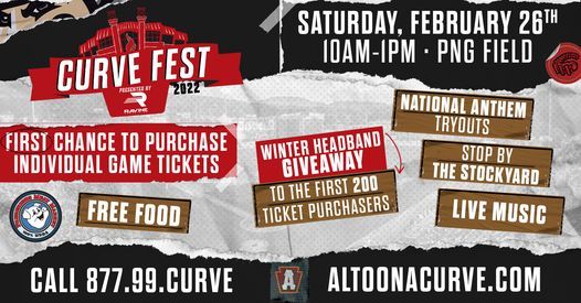 2022 Altoona Curve Schedule Curvefest, Peoples Natural Gas Field, Altoona, February 26 2022 |  Allevents.in