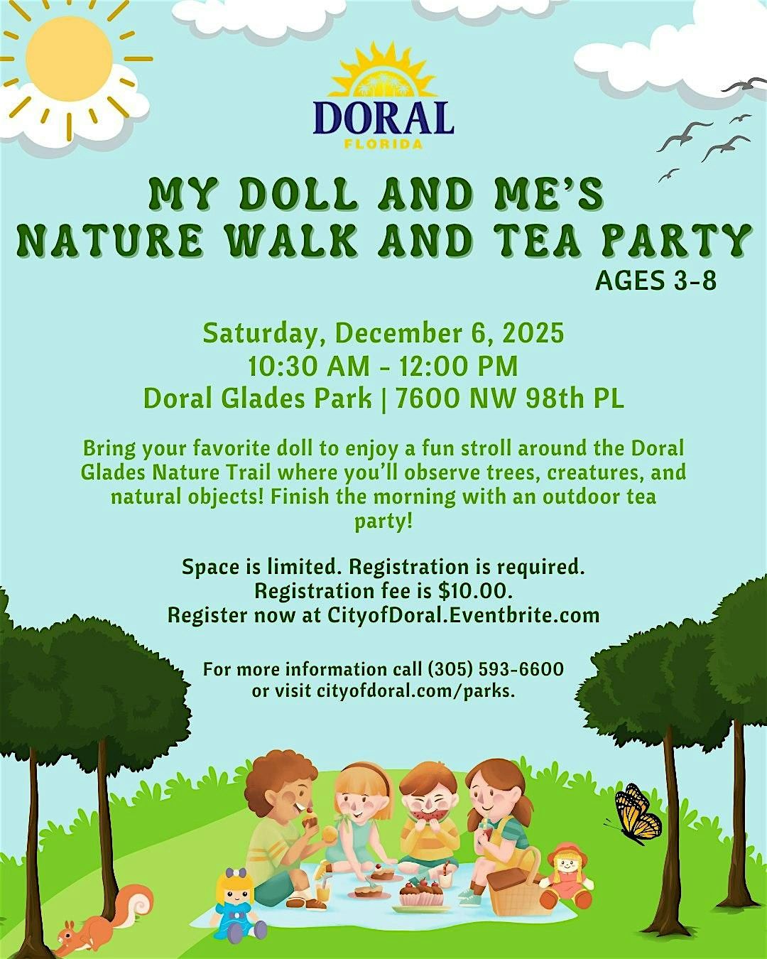 My Doll & Me's 1st Nature Walk & Tea Party, 6 December | Event in Doral | AllEvents