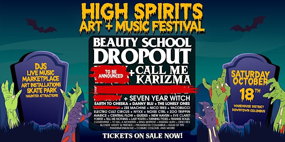 High Spirits Art + Music Festival - Columbus OH in Downtown Columbus, 18 October | Event in Downtown Columbus