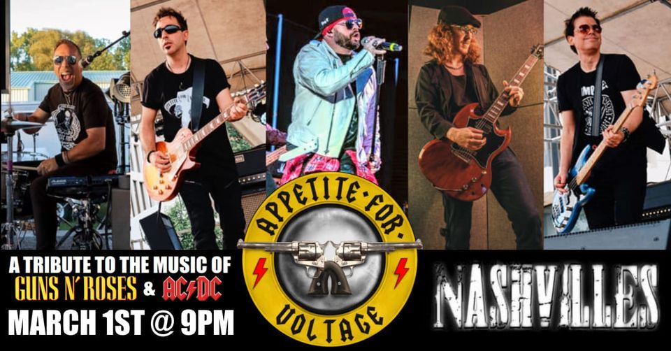 Appetite For Voltage Returns to Nashvilles!, Nashvilles (Henrietta, NY