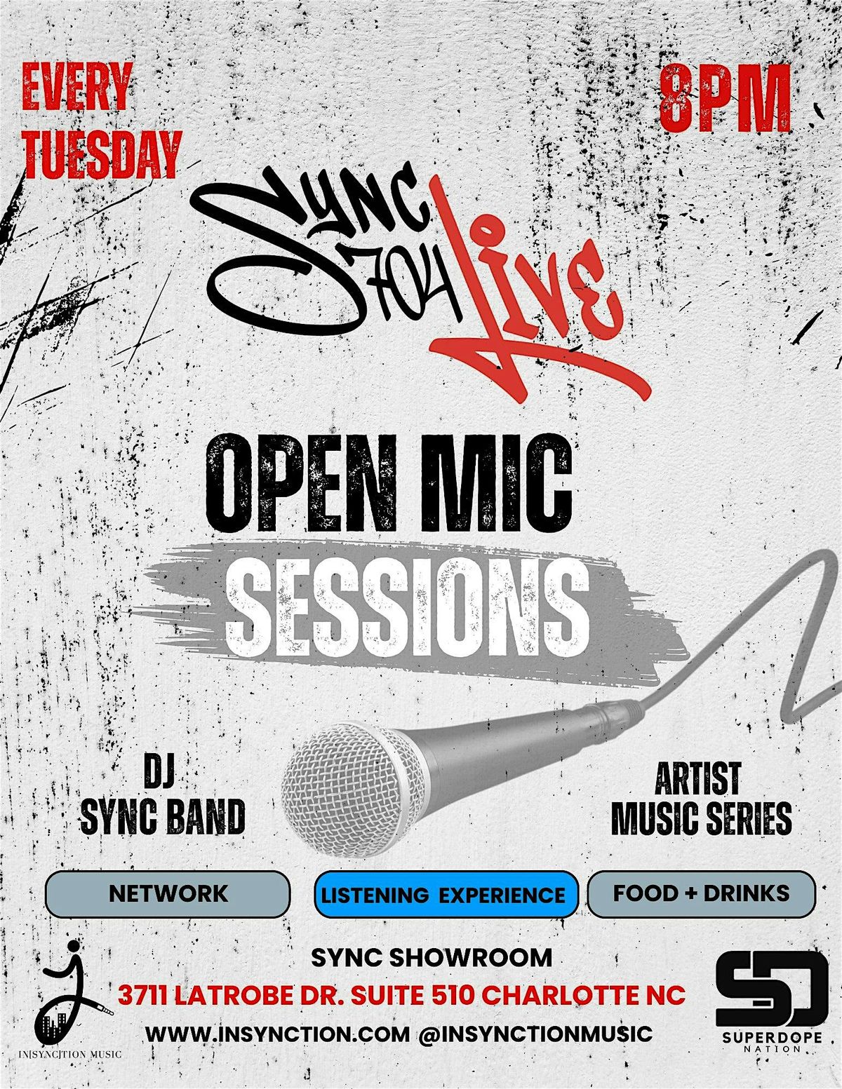 Sync704Live:Open Mic, 2 December | Event in Charlotte | AllEvents