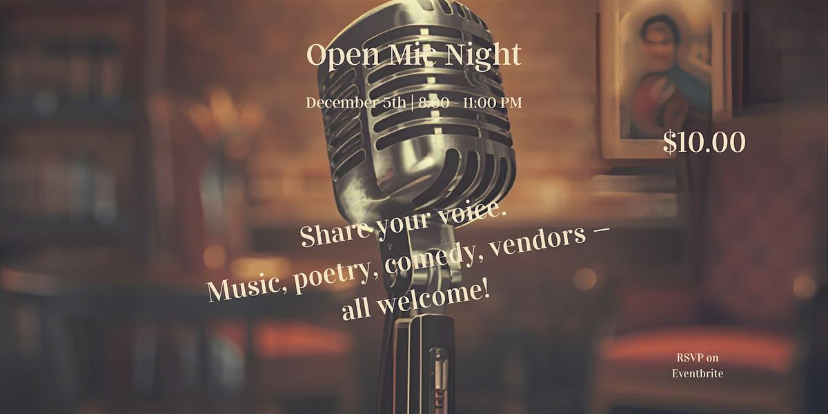 Open Mic Night, 5 December | Event in Pasadena | AllEvents