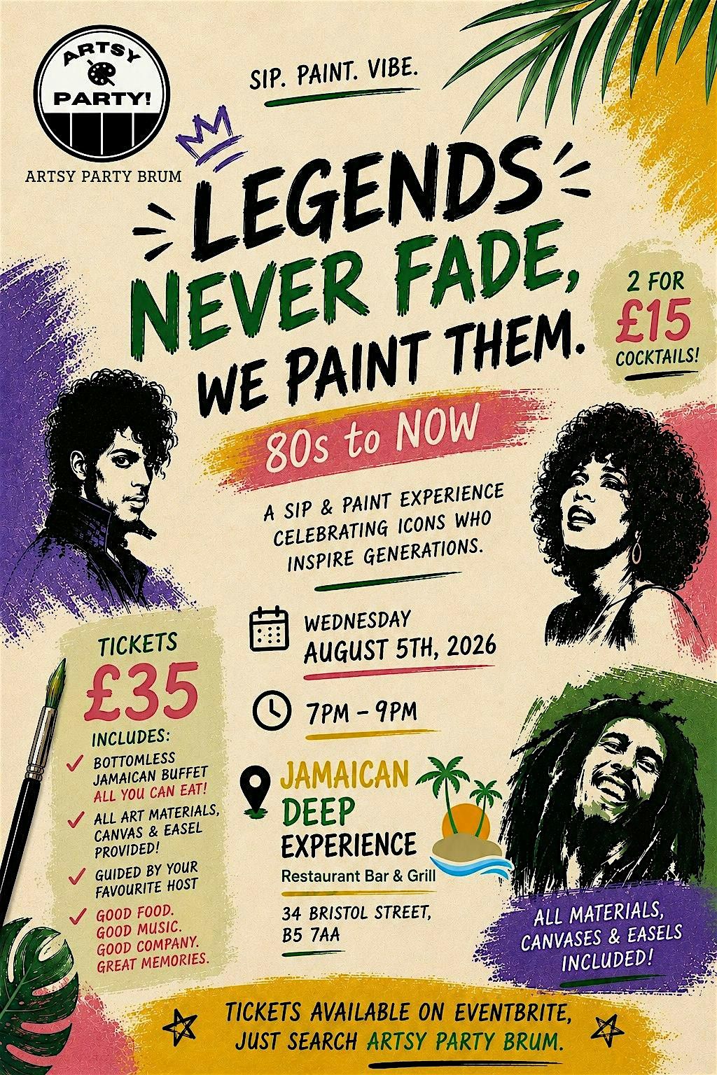 Cocktails & Canvas @ Deep Jamaican!