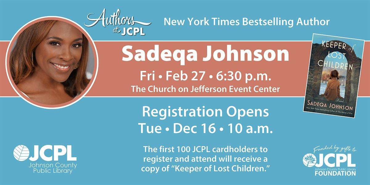 Authors at JCPL presents Sadeqa Johnson, 27 February | Event in Franklin | AllEvents