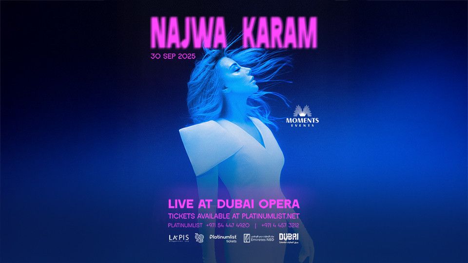 Najwa Karam live in Dubai Opera, 30 September | Event in Dubai | AllEvents