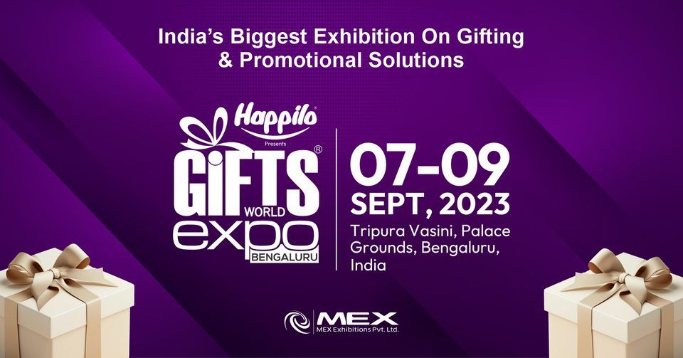Gifts World Expo 2023 Bengaluru Edition, Tripura vasini.Palace Ground, Bangalore, 7 September