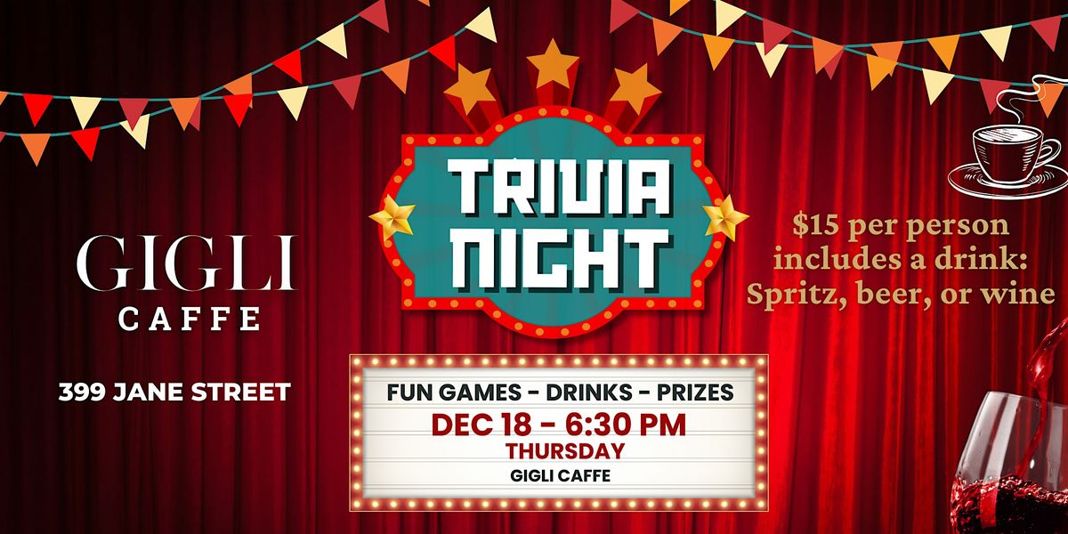 TRIVIA NIGHT, 18 December | Event in Toronto | AllEvents