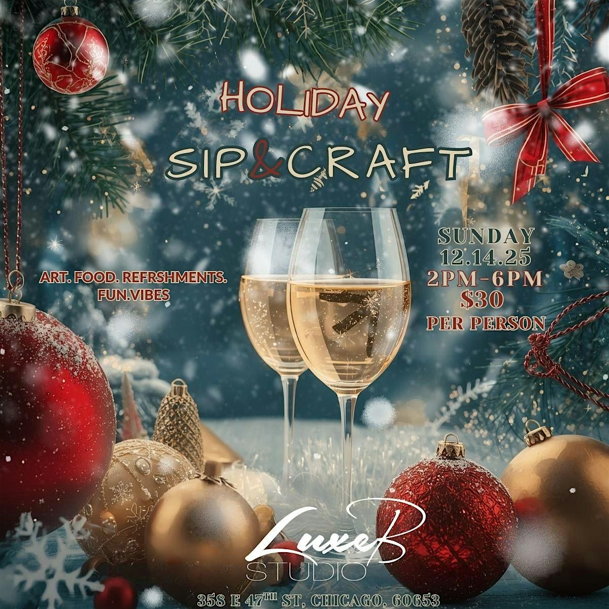 HOLIDAY SIP & CRAFT, 14 December | Event in Chicago | AllEvents
