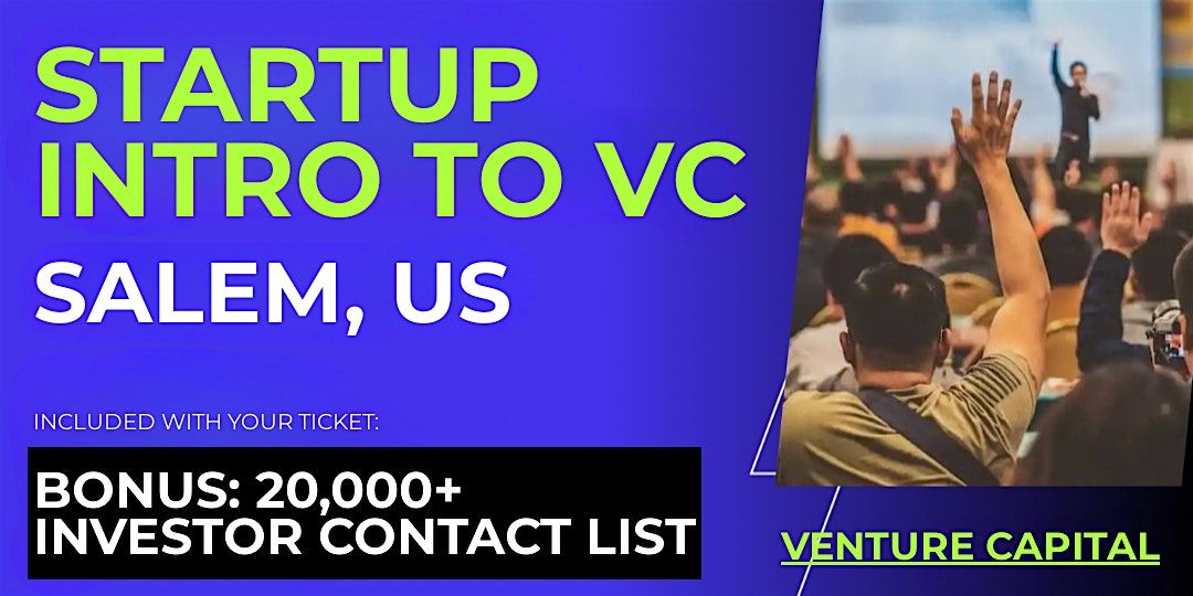 Startup Intro to VC: Guide for Salem Founders | Event in Salem | AllEvents
