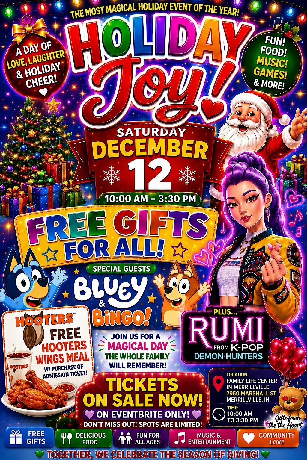Holiday Joy with Bluey, Bingo & Rumi Special Guest Santa, Family Life ...