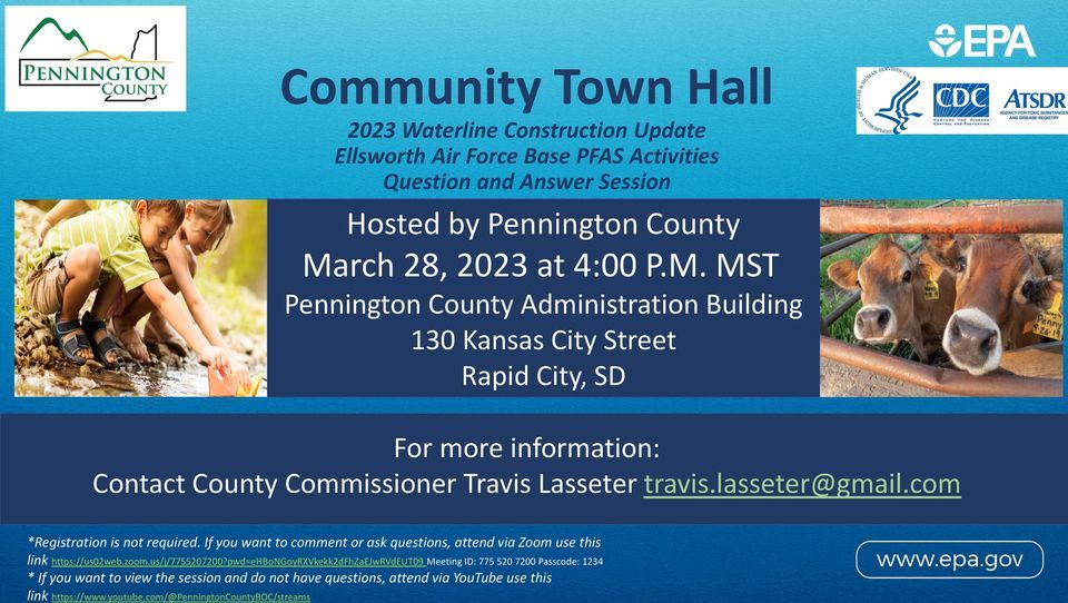 Community Town Hall PFAS 2023 Waterline Construction Update EAFB PFAS activities, Q & A