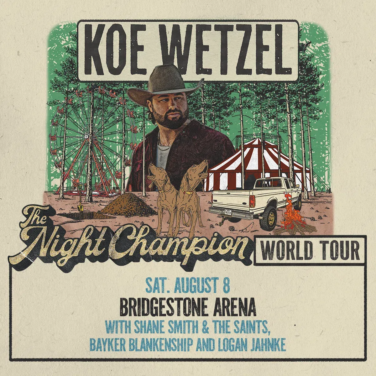 Koe Wetzel & Shane Smith and The Saints, Leader Bank Pavilion, Boston