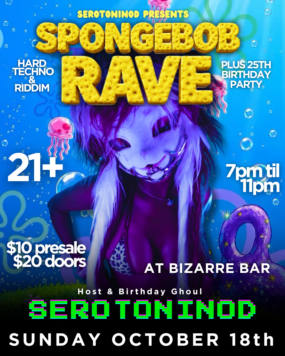 SpongeBob Rave + 25th birthday party, Bizarre Bar, Las Vegas, 18 ...