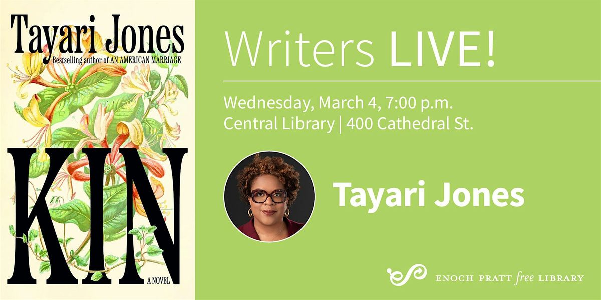 Tayari Jones: "Kin", 4 March | Event in Baltimore | AllEvents