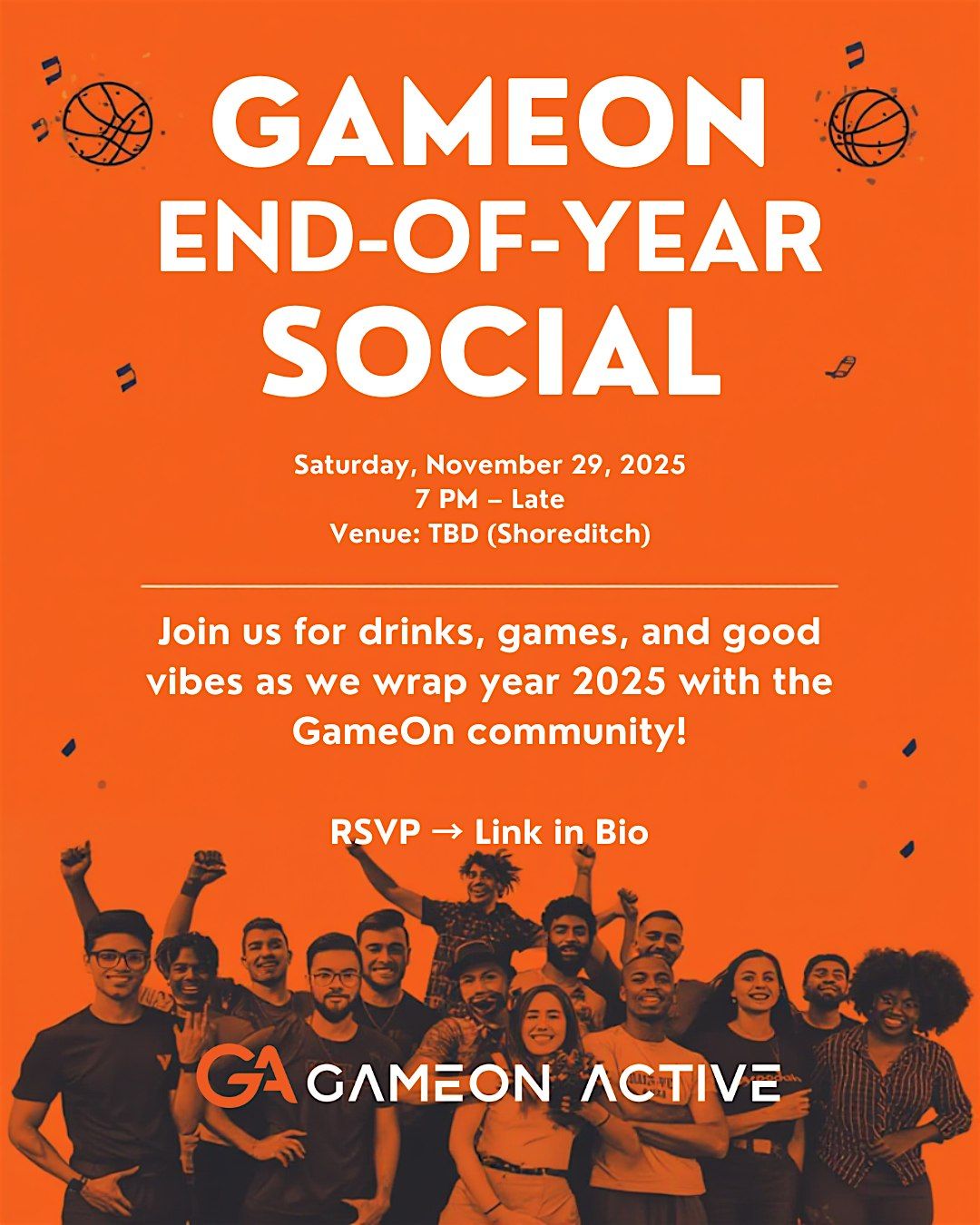 GameOn Active End of Year Social, 29 November | Event in London | AllEvents