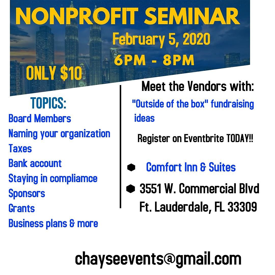 Nonprofit Seminar Ft Lauderdale Fl At Comfort Inn Suites Fort