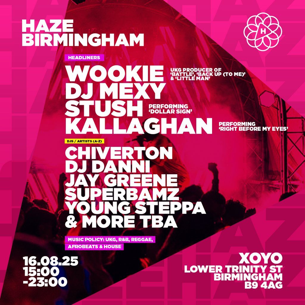 Haze Birmingham - Sat 16th Aug 2025, 16 August | Event in Birmingham | AllEvents