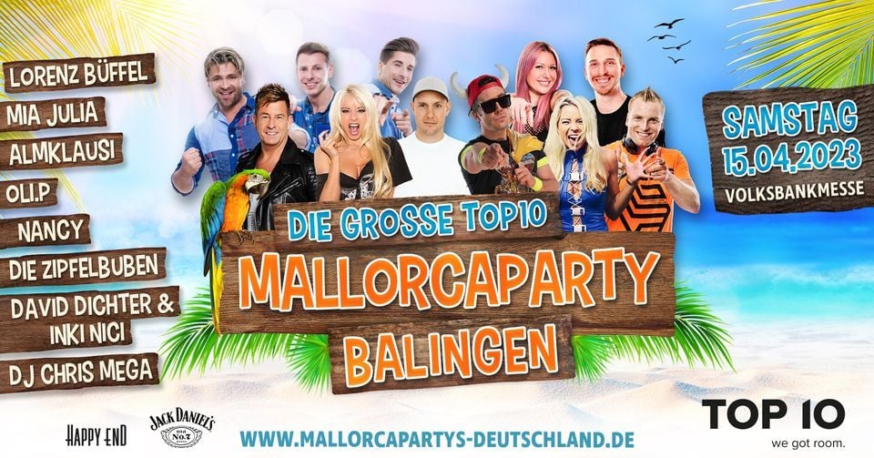 Mallorcaparty Balingen, Volksbankmessehalle Balingen, 15 April 2023