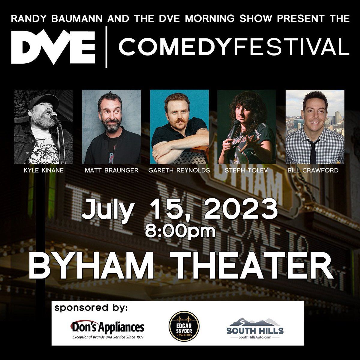 DVE Comedy Festival at Byham Theater, 21 June | Event in Pittsburgh | AllEvents