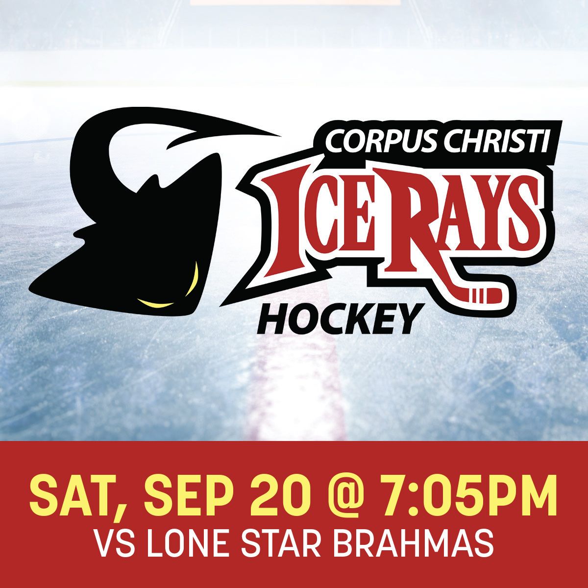Lone Star Brahmas at Corpus Christi IceRays at American Bank Center, 19 September | Event in Corpus Christi