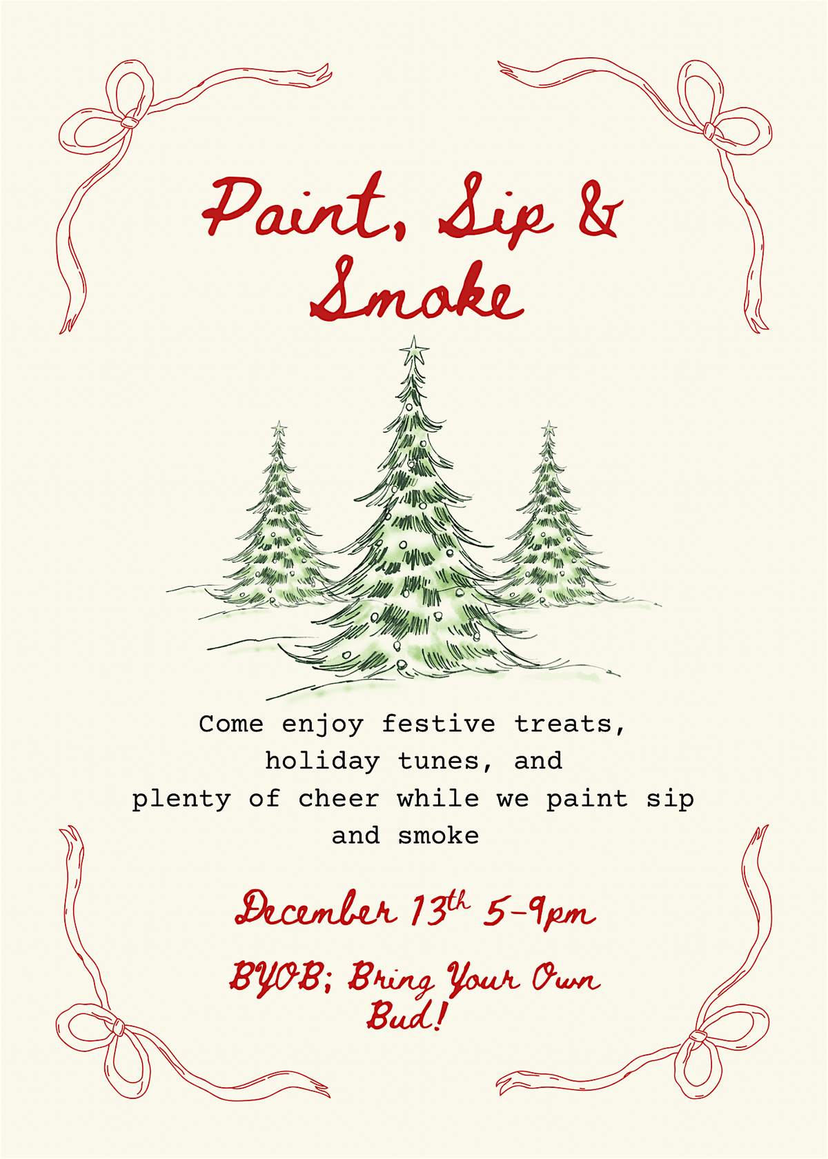 Paint, Sip & Smoke Holiday Edition, 13 December | Event in Livermore | AllEvents