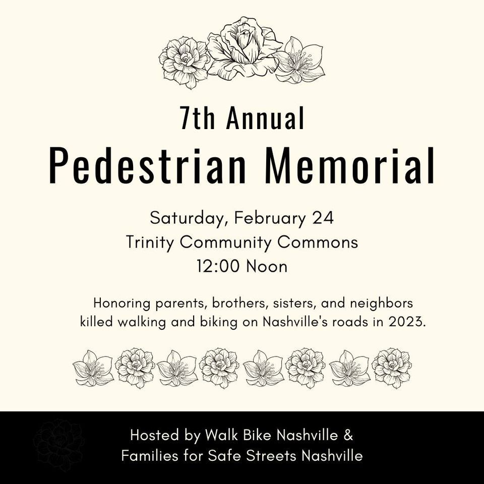 7th Annual Pedestrian Memorial, 24 February | Event in Nashville | AllEvents.in