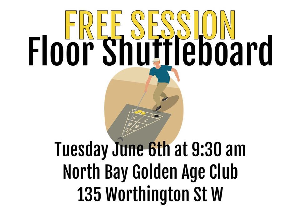 Free Floor Shuffleboard, North Bay Golden Age Club, 6 June 2023