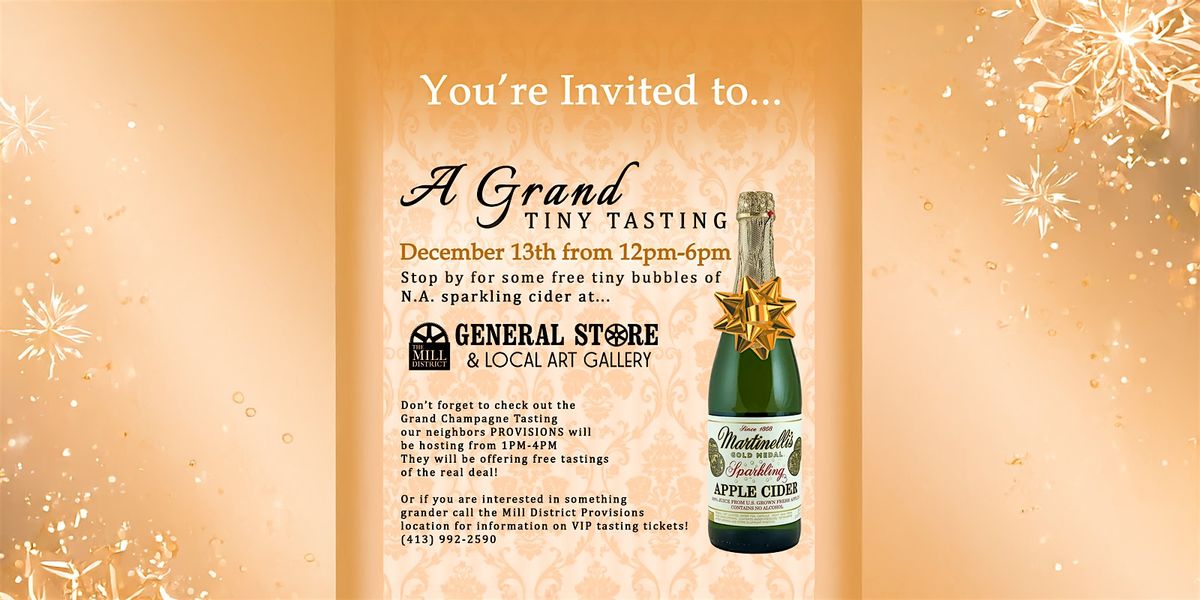 A GRAND Tiny Tasting at The Mill District General Store, 13 December | Event in Amherst | AllEvents